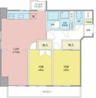 エシール白川【6階】の間取り