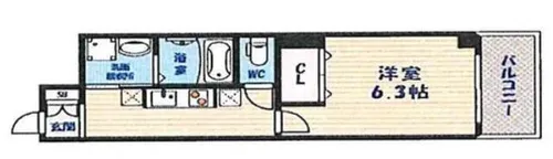 みおつくし天王寺南【2階】の間取り