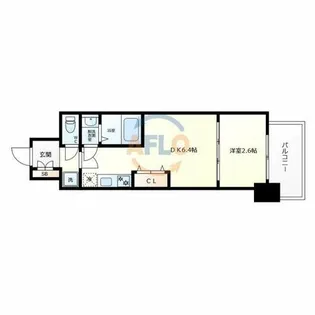 セレニテ夕陽丘エクラ【12階】の間取り