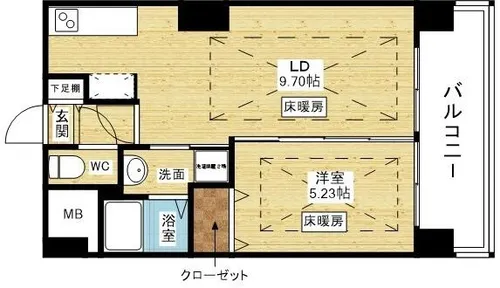 ノルデンタワー新大阪プレミアム【24階】の間取り