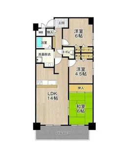 大阪府堺市堺区宿屋町西3丁【マンション】の間取り