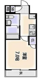 クリスタル昭和【6階】の間取り