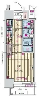ララプレイス難波メティス【9階】の間取り