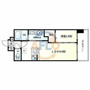 セレニテ難波グランデシュッド【3階】の間取り