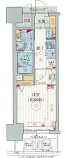 エステムプラザ大阪城パークフロント【10階】の間取り