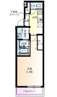 大阪府堺市北区中長尾町4丁【アパート】の間取り