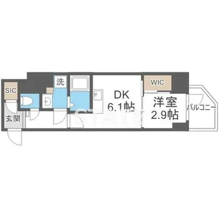コンフォリア・リヴ谷町九丁目ソルテラス【15階】の間取り