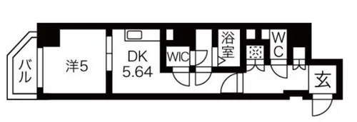 アクアプレイス上本町【8階】の間取り