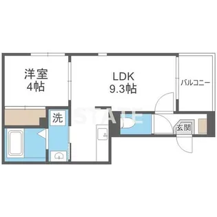 LEGARE桃谷【1階】の間取り