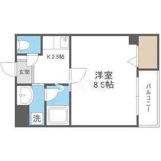 ソリティア桃谷【1階】の間取り