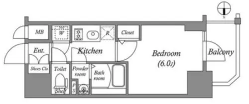 エスリード大阪城クローグ【15階】の間取り