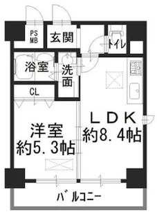 大阪府堺市北区長曽根町【マンション】の間取り