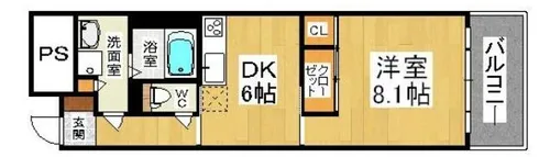 大阪府堺市北区中百舌鳥町2丁【マンション】の間取り
