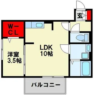 福岡県北九州市八幡西区西鳴水2丁目【アパート】の間取り