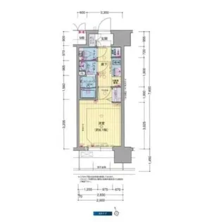 プレサンス大国町ブライス【14階】の間取り