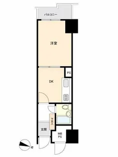 シャンボール大名 D棟【405号室】の間取り