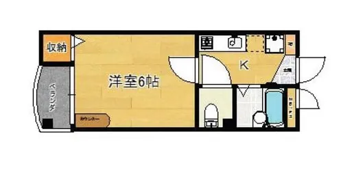 大阪府大阪市住吉区山之内4丁目【アパート】の間取り