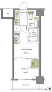 ザ・パークハビオ阿倍野昭和町【12階】の間取り