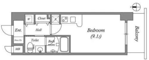 ISM谷町六丁目【7階】の間取り