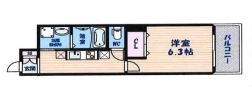 みおつくし天王寺南【4階】の間取り