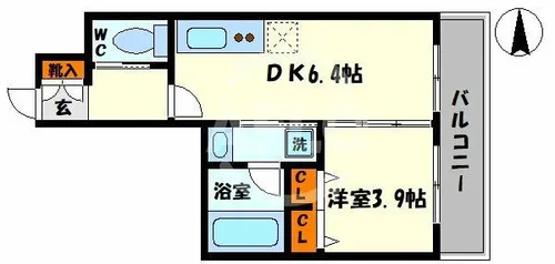 スプランディッド安土町【4階】の間取り