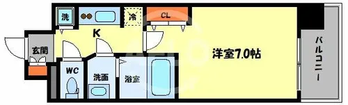 アドバンス大阪城グラシア【8階】の間取り