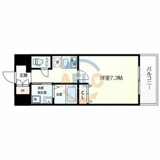 エス・キュート城東中央【10階】の間取り