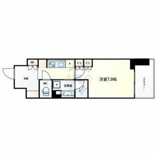 ザ・パークハビオ都島フロント【2階】の間取り