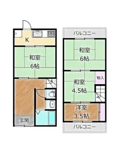 大阪府堺市西区浜寺石津町西4丁【一戸建】の間取り