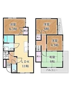 大阪府堺市中区深井中町【一戸建】の間取り
