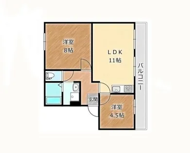大阪府堺市中区大野芝町【アパート】の間取り