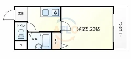 ENA阿波座西【7階】の間取り