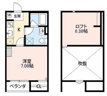 大阪府堺市堺区南清水町3丁【アパート】の間取り