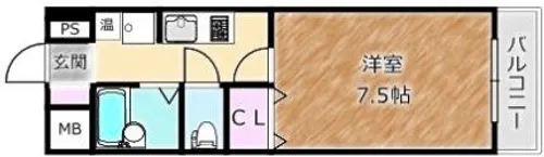 大阪府堺市北区北花田町2丁【マンション】の間取り