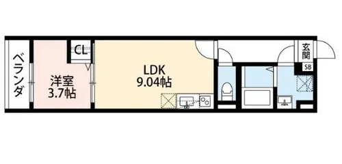 大阪府堺市北区中長尾町1丁【アパート】の間取り