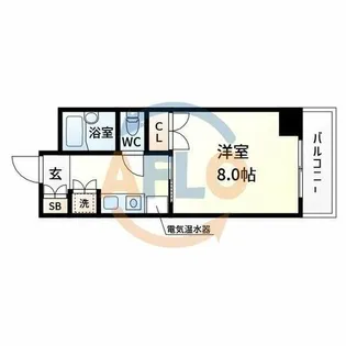 ラファイン江坂【6階】の間取り
