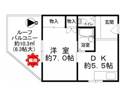 大阪府堺市北区東浅香山町1丁【マンション】の間取り