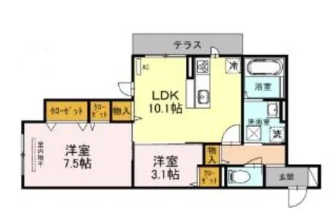 大阪府堺市北区東三国ヶ丘町3丁【アパート】の間取り