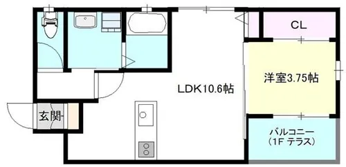 大阪府堺市堺区西湊町3丁【アパート】の間取り