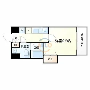 フレンシアノイエ東三国【8階】の間取り