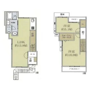 大阪府堺市西区家原寺町1丁【一戸建】の間取り