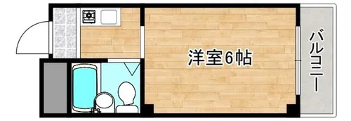 ローズマンション今里【4階】の間取り