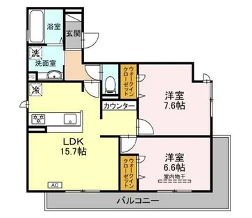 大阪府堺市北区中百舌鳥町6丁【アパート】の間取り