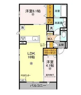 大阪府堺市堺区向陵中町1丁【アパート】の間取り