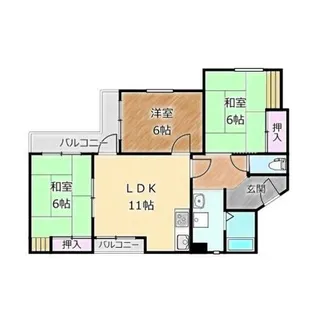 大阪府堺市北区新金岡町5丁【アパート】の間取り