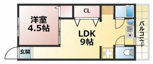 ソレイユ高東【1階】の間取り