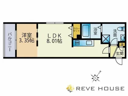 福岡県福岡市中央区唐人町3丁目【マンション】の間取り