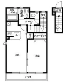 大阪府堺市西区上野芝向ヶ丘町4丁【アパート】の間取り
