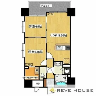 福岡県福岡市早良区西新1丁目【マンション】の間取り
