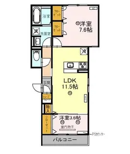 大阪府堺市北区常磐町1丁【アパート】の間取り